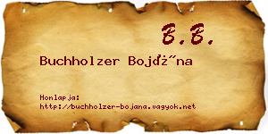 Buchholzer Bojána névjegykártya